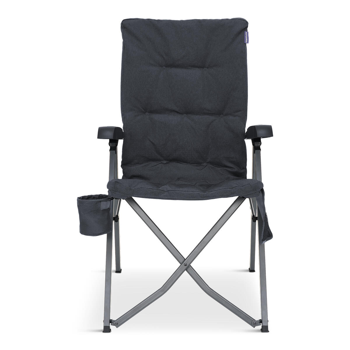 Campingstoel luxe - opvouwbaar - 150kg draagvermogen - grijs 2/6