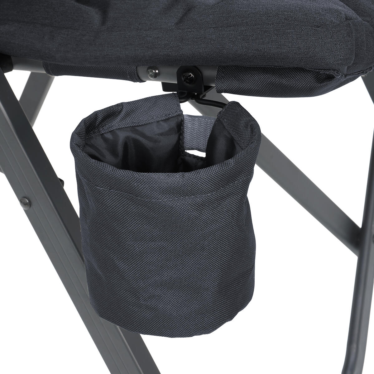 Campingstoel luxe - opvouwbaar - 150kg draagvermogen - grijs 6/6