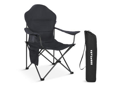 Campingstoel - opvouwbaar - 160kg draagvermogen - inclusief draagtas - grijs
