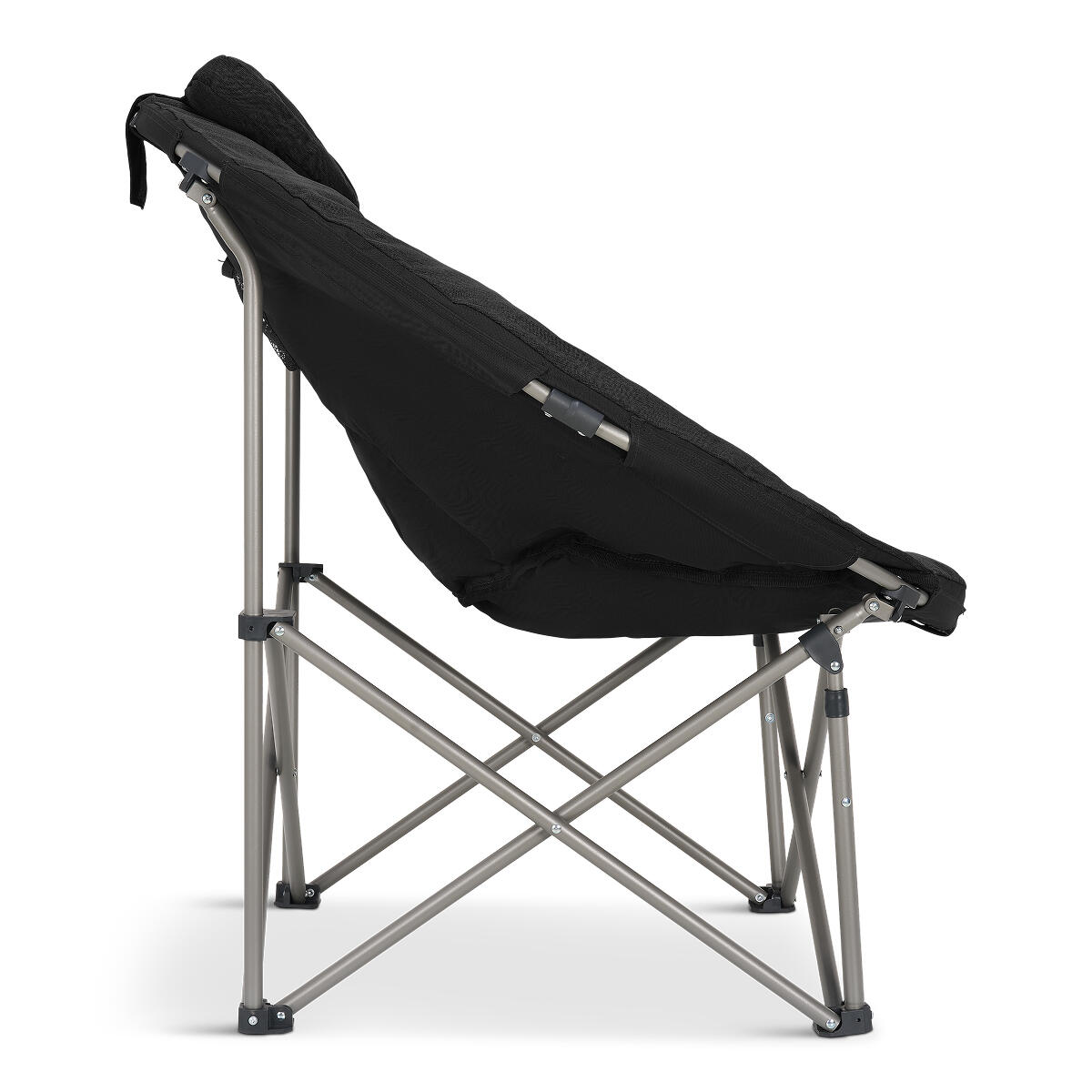 Campingstoel XL - opvouwbaar - 150kg draagvermogen - inclusief draagtas - zwart 3/6