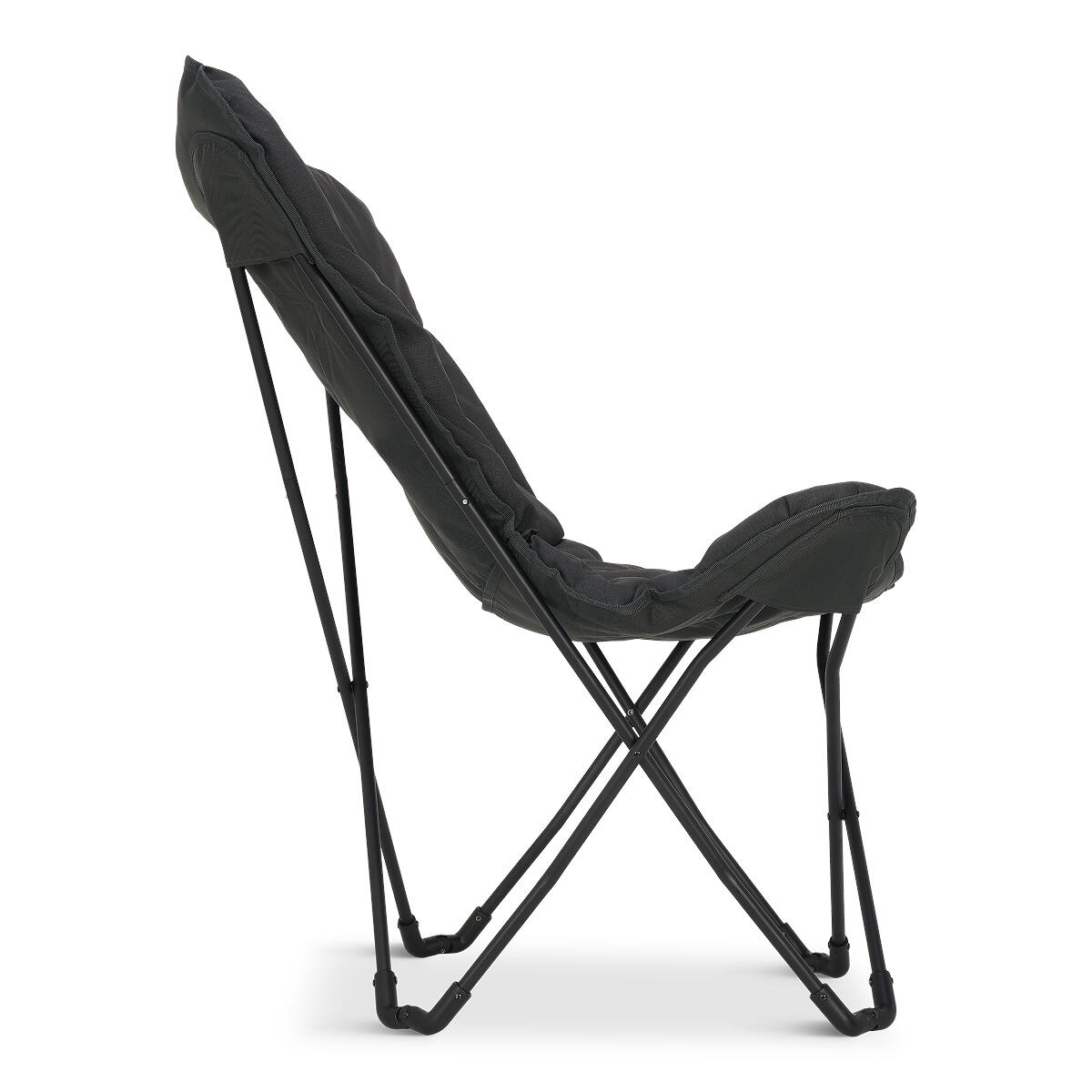 Campingstoel - opvouwbaar - 136kg draagvermogen - inclusief draagtas - zwart 3/6