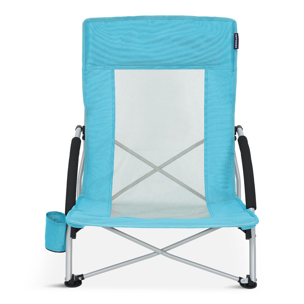 Chaise de plage - pliable et repliable - charge max. 120kg - leger - bleu 2/5