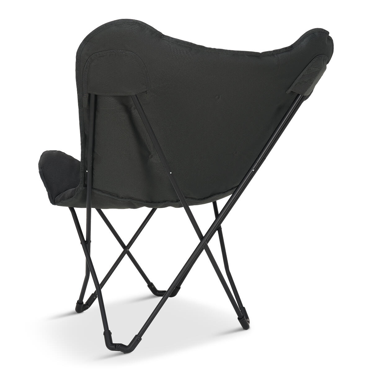 Campingstoel - opvouwbaar - 136kg draagvermogen - inclusief draagtas - zwart 2/6