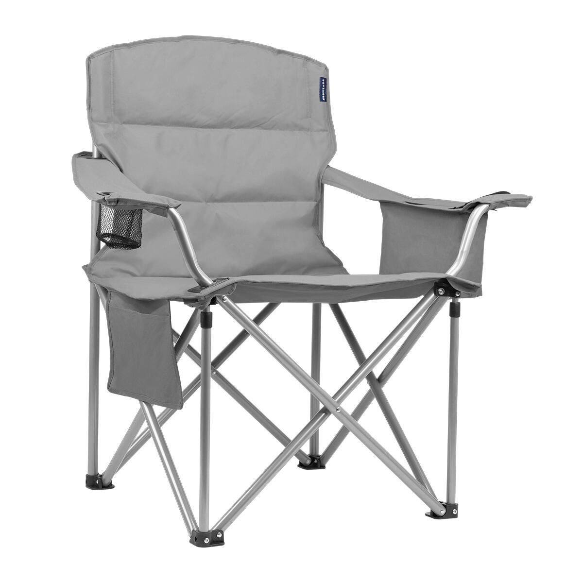 Chaise de camping XL - pliable - charge max. 150kg - gris 2/5