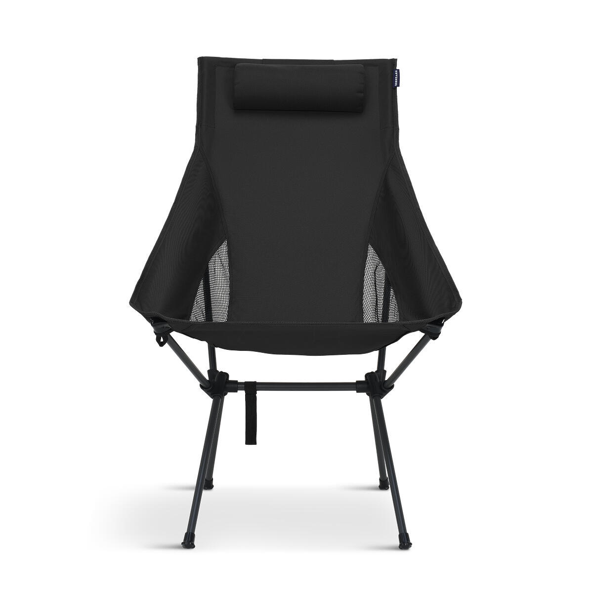 Chaise de camping - pliable - charge max. 120kg - sac de transport inclus - noir 2/6