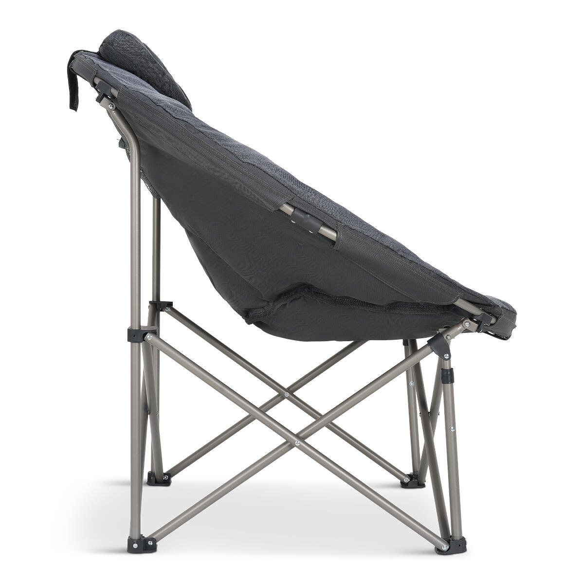 Campingstoel XL - opvouwbaar - 150kg draagvermogen - inclusief draagtas - grijs 2/5
