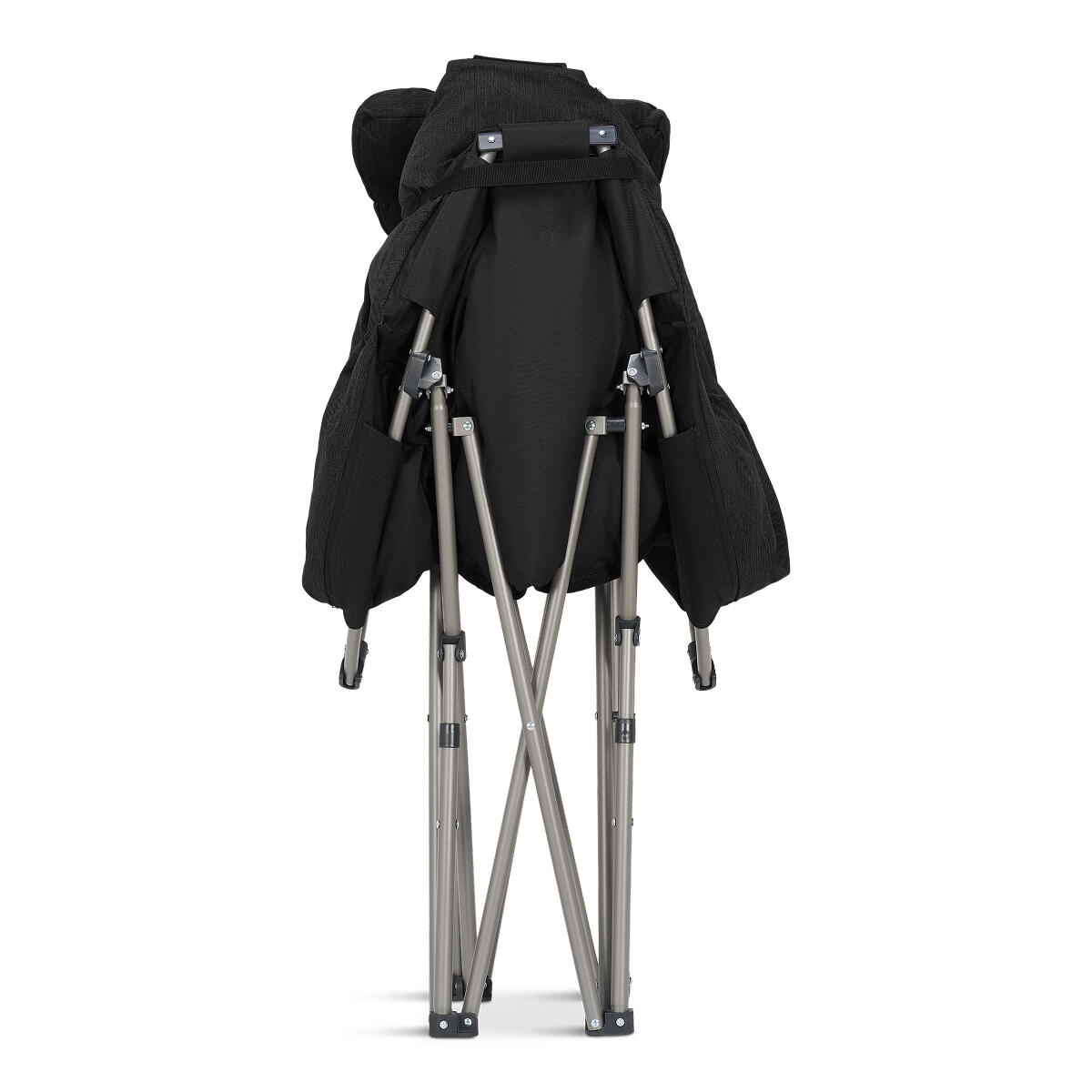 Campingstoel XL - opvouwbaar - 150kg draagvermogen - inclusief draagtas - zwart 6/6