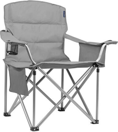 Chaise de camping XL - pliable - charge max. 150kg - gris