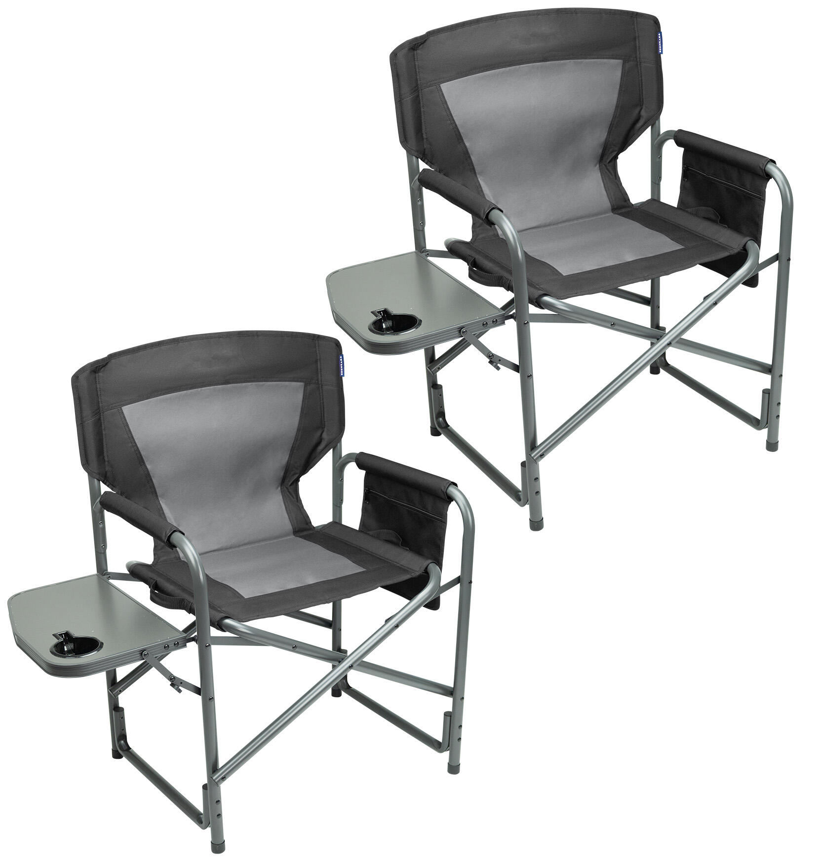 Chaises de camping - pliable - lot de 2 - charge max. 120kg - leger - noir 1/5