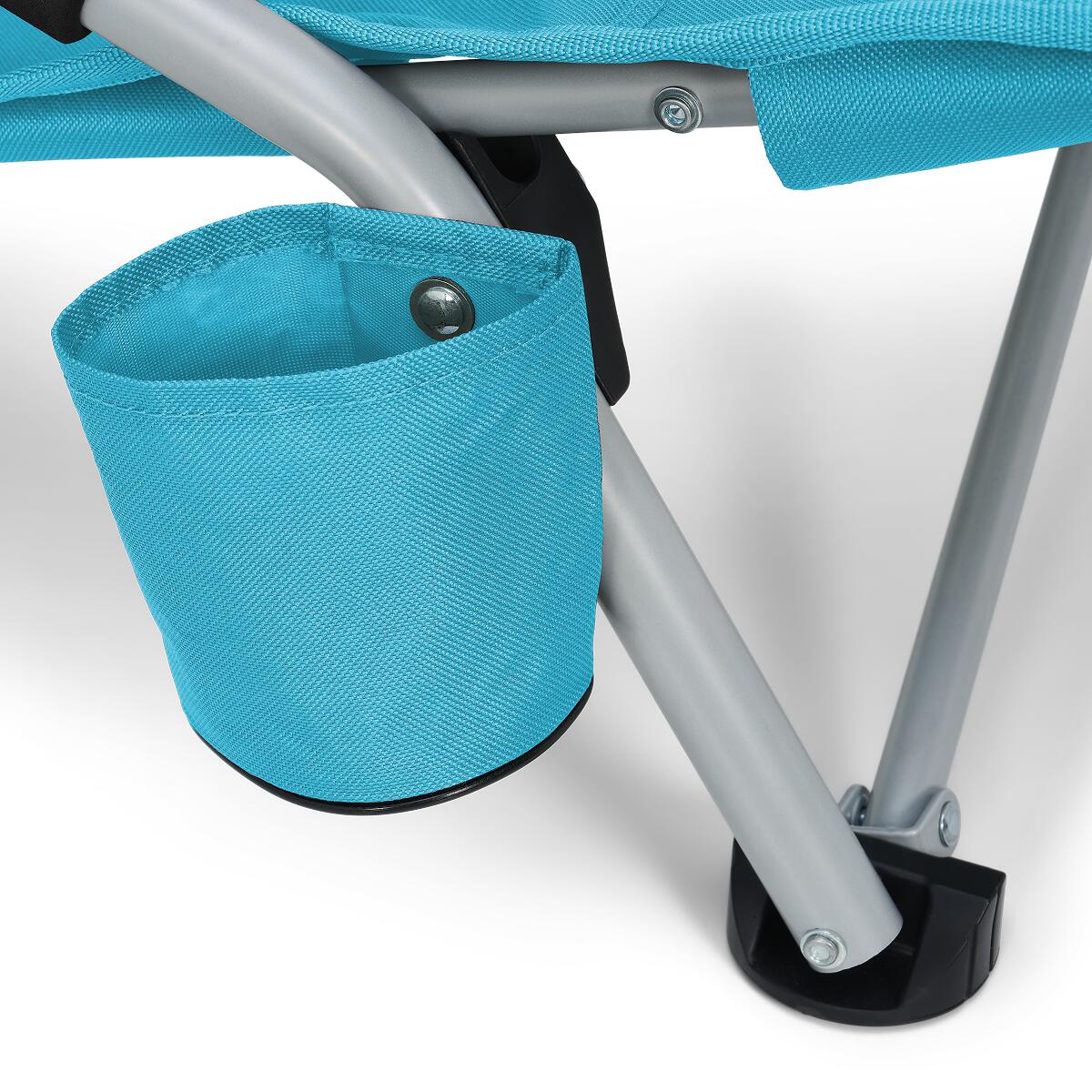 Strandstoel - inklapbaar en opvouwbaar - 130kg draagkracht - blauw 5/5
