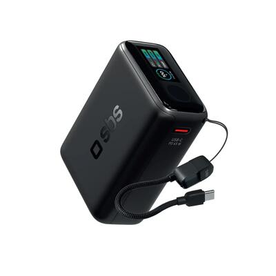 20000mah powerbank met geïntegreerde kabel en lcd-display