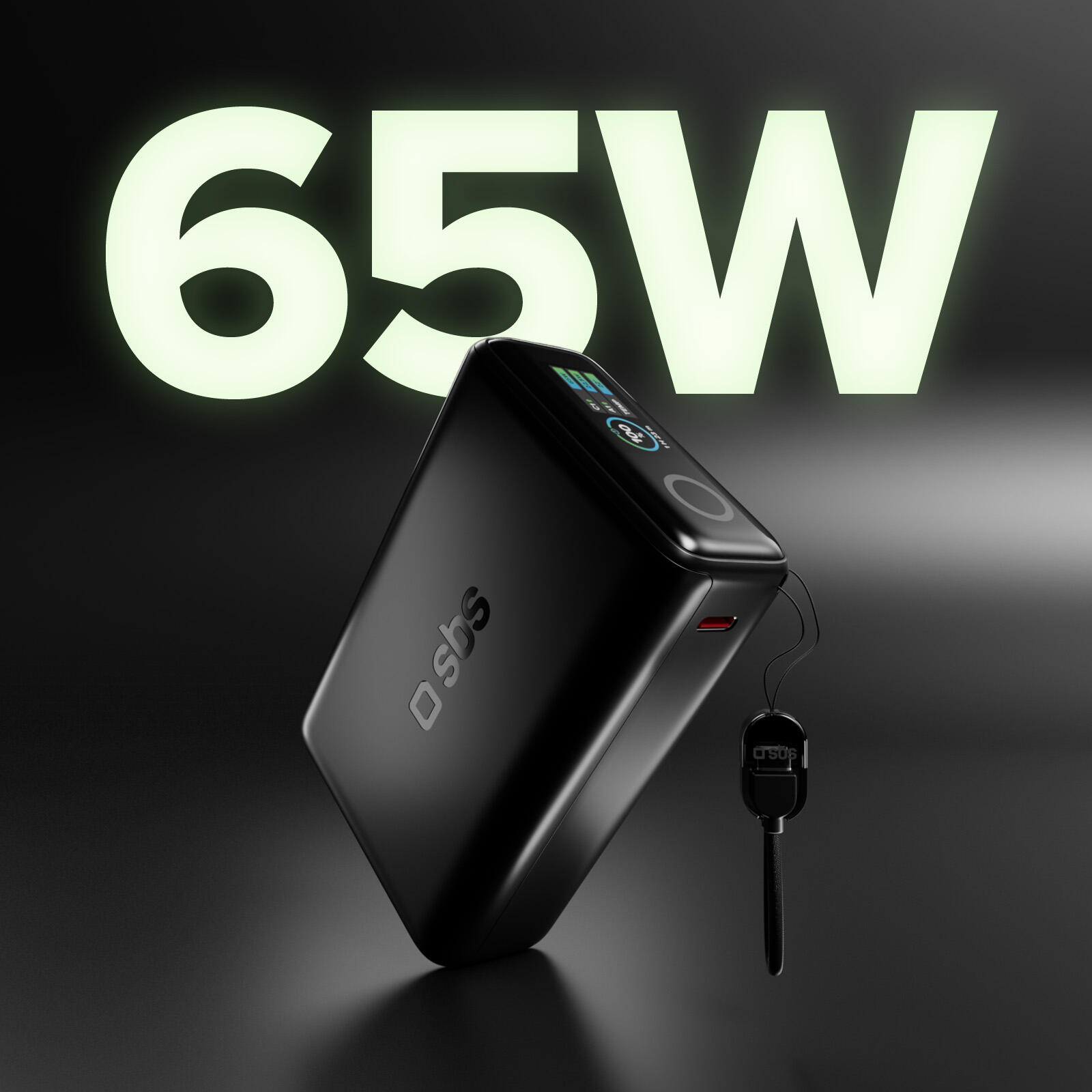 Power Bank 20000mAh Powerbank con Cavo Integrato e Display LCD 2/7