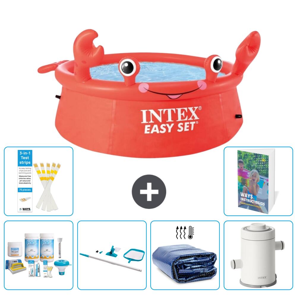 Easy Set Pool Rund - Krabbe - 183x51 cm - 7-teilig  S93 1/7