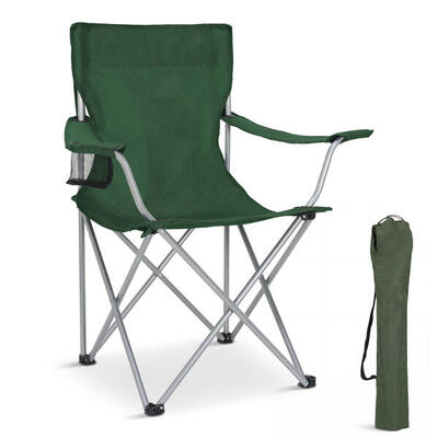 Campingstoel - opvouwbaar - 120kg draagvermogen - inclusief draagtas - groen