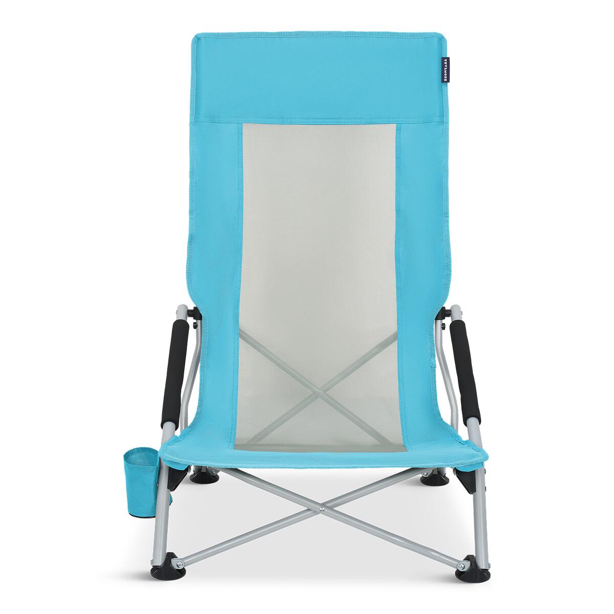 Strandstoel - inklapbaar en opvouwbaar - 130kg draagkracht - blauw 2/5