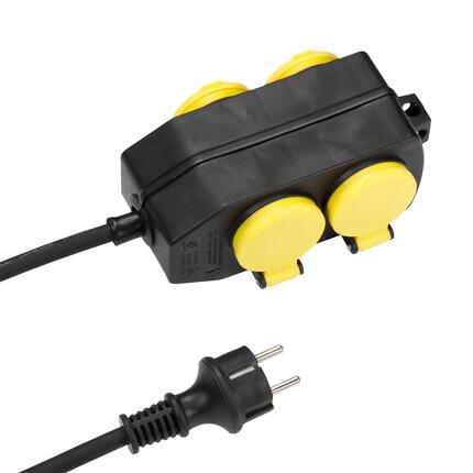 Buitenstekkerdoos met 4 Schuko-stopcontacten