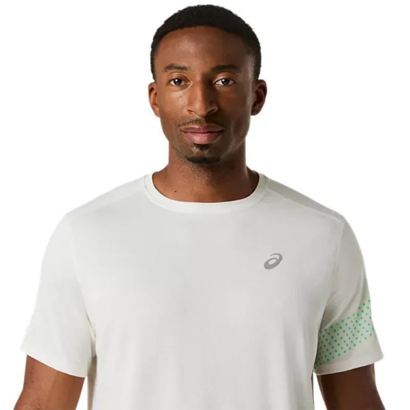 Camiseta Branca Verde Creme Asics Icon SS 3/5