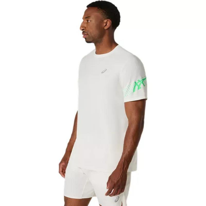 Camiseta Branca Verde Creme Asics Icon SS 4/5