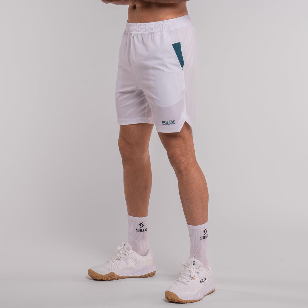 Siux - Pantaloncini tecnici Silk Padel, taglia XL, bianchi 2/5