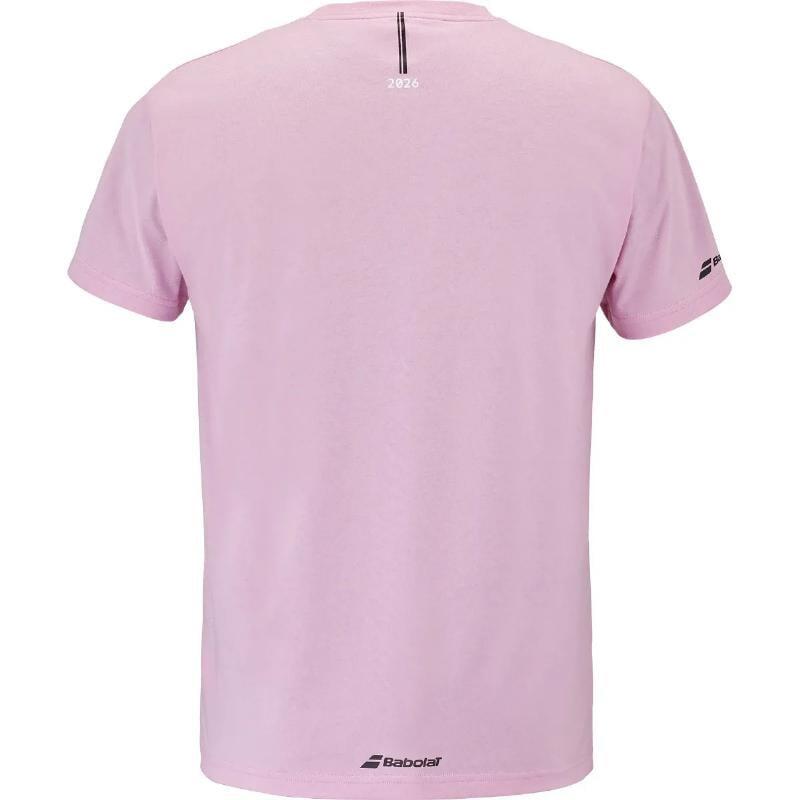 Camiseta Babolat Exercise Message Rosa 3/5