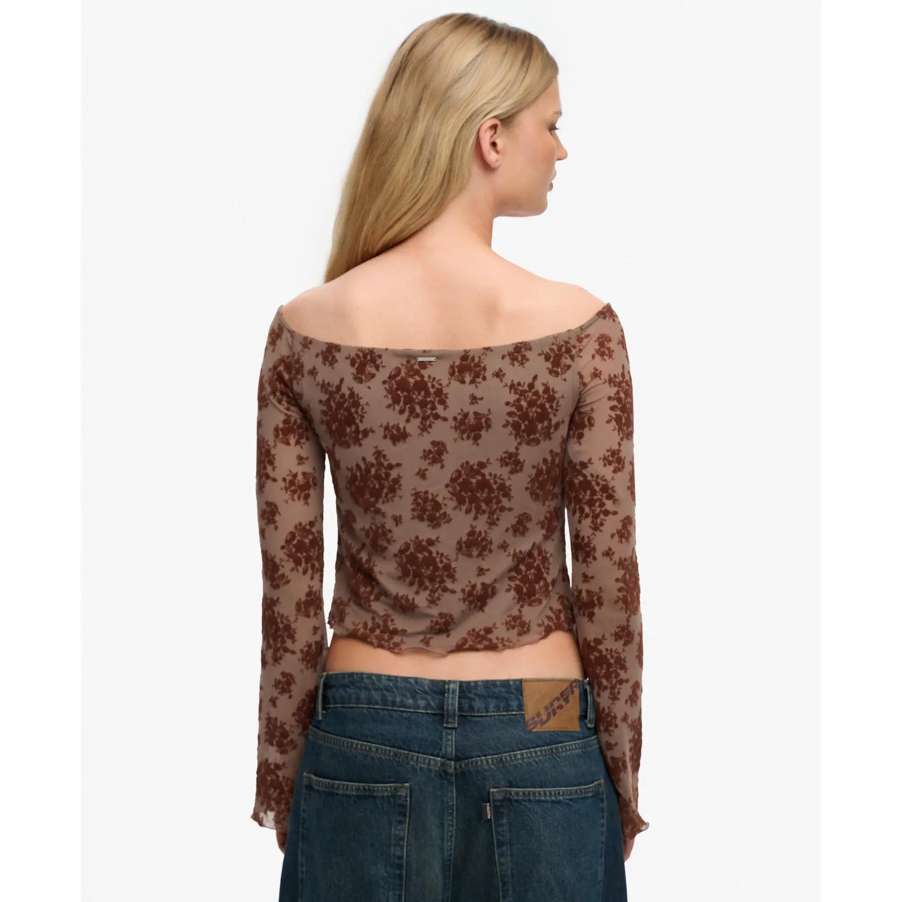 T-shirt met lange mouwen van fleecestof dames Superdry 5/5