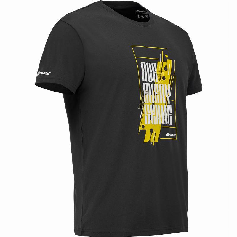 Camiseta Babolat Exercise Message Negro 2/5