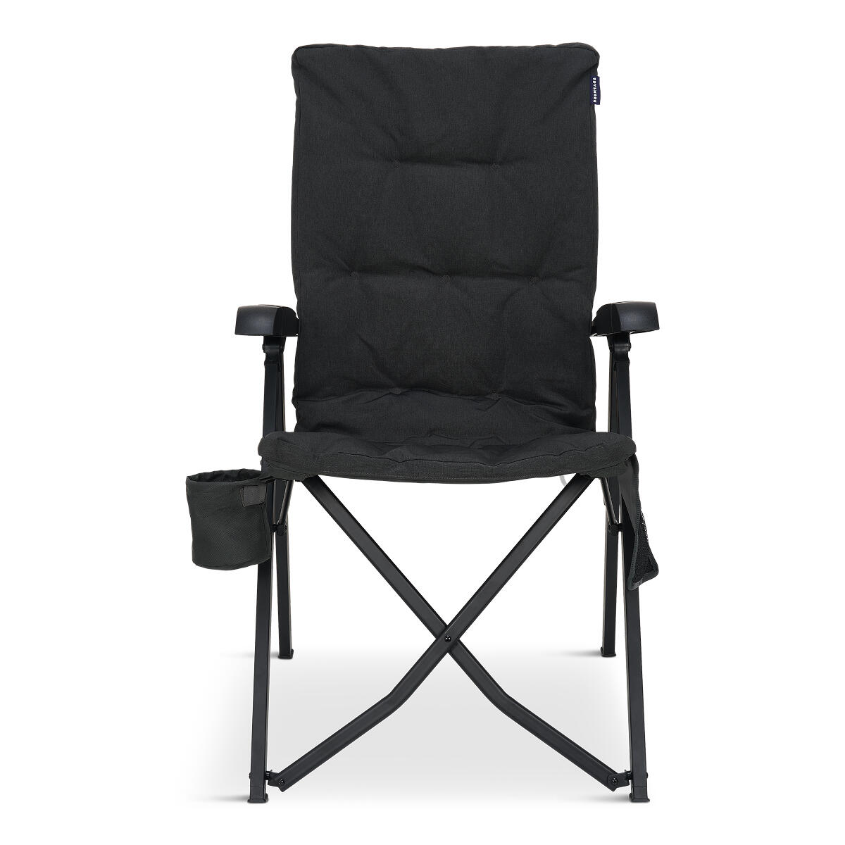 Campingstoelen luxe - opvouwbaar - 2 - pack - 150kg draagvermogen - zwart 2/6