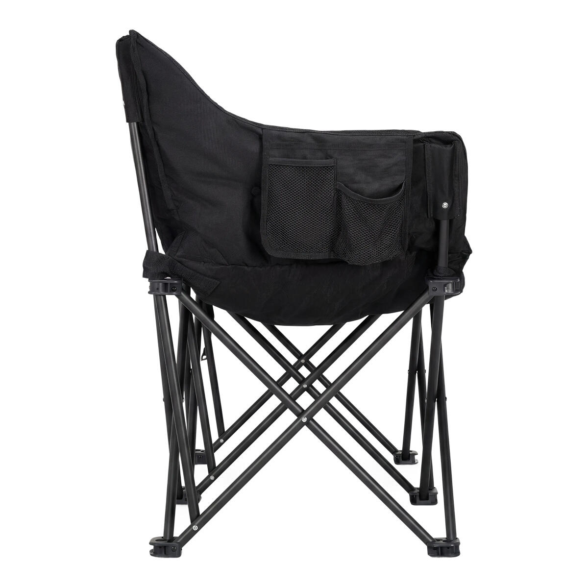Campingstoel - opvouwbaar - 2 - persoons - 240kg draagvermogen - zwart 3/6