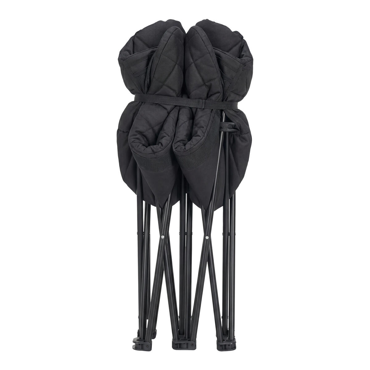 Campingstoel - opvouwbaar - 2 - persoons - 240kg draagvermogen - zwart 6/6