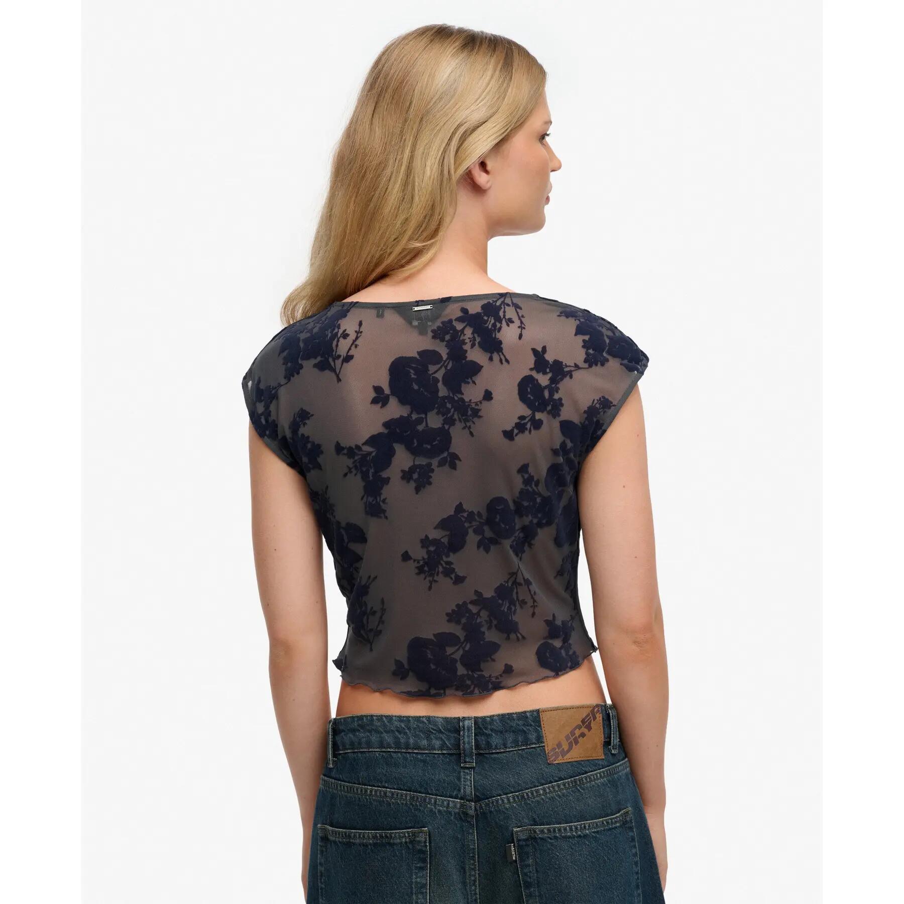 T-shirt in een gebreide stof vrouw Superdry 5/5