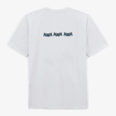 Théo t-shirts met ronde hals van wit katoen met borduursel op de rug