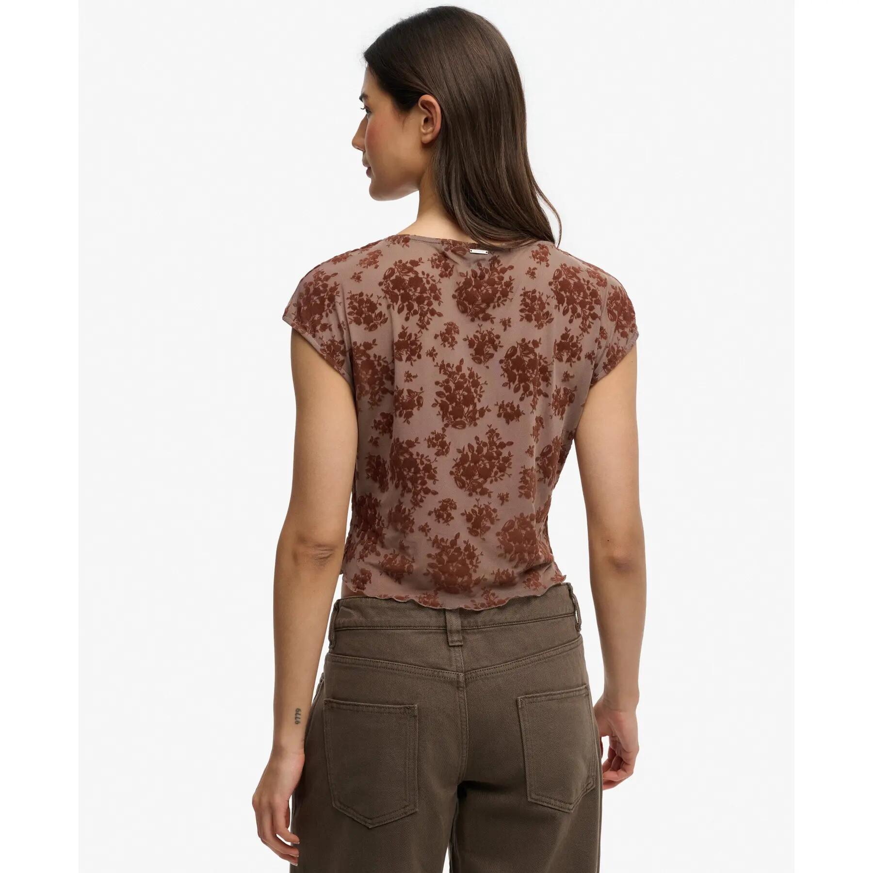 Damen T-Shirt aus geprägtem Stoff Superdry 5/5