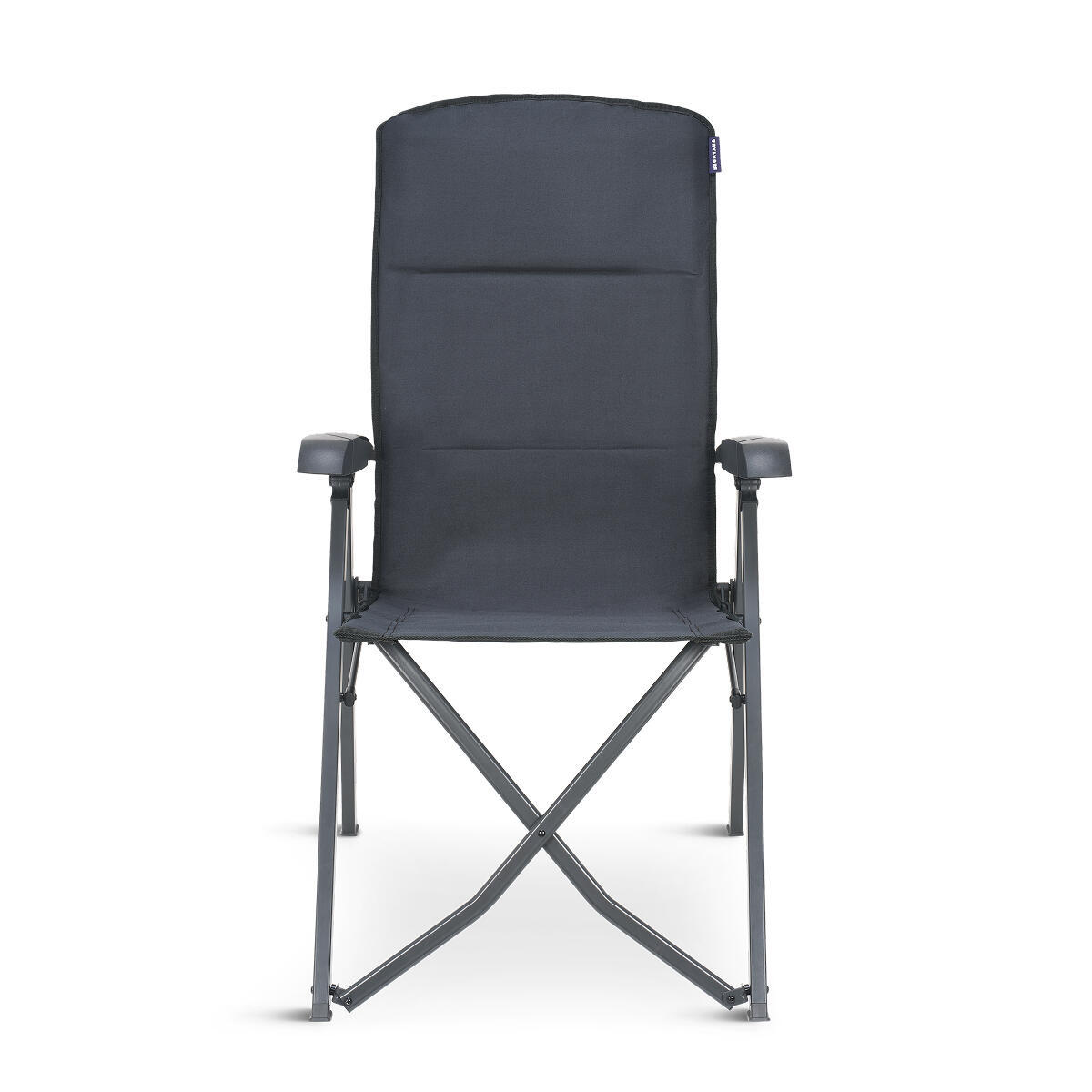 Chaise de camping luxe - pliable - charge max. 150kg - sac inclus - gris 2/6
