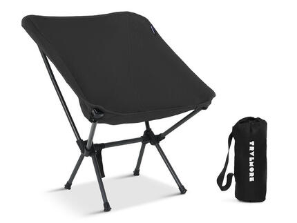 Campingstoel - opvouwbaar - 100kg draagvermogen - inclusief draagtas - zwart
