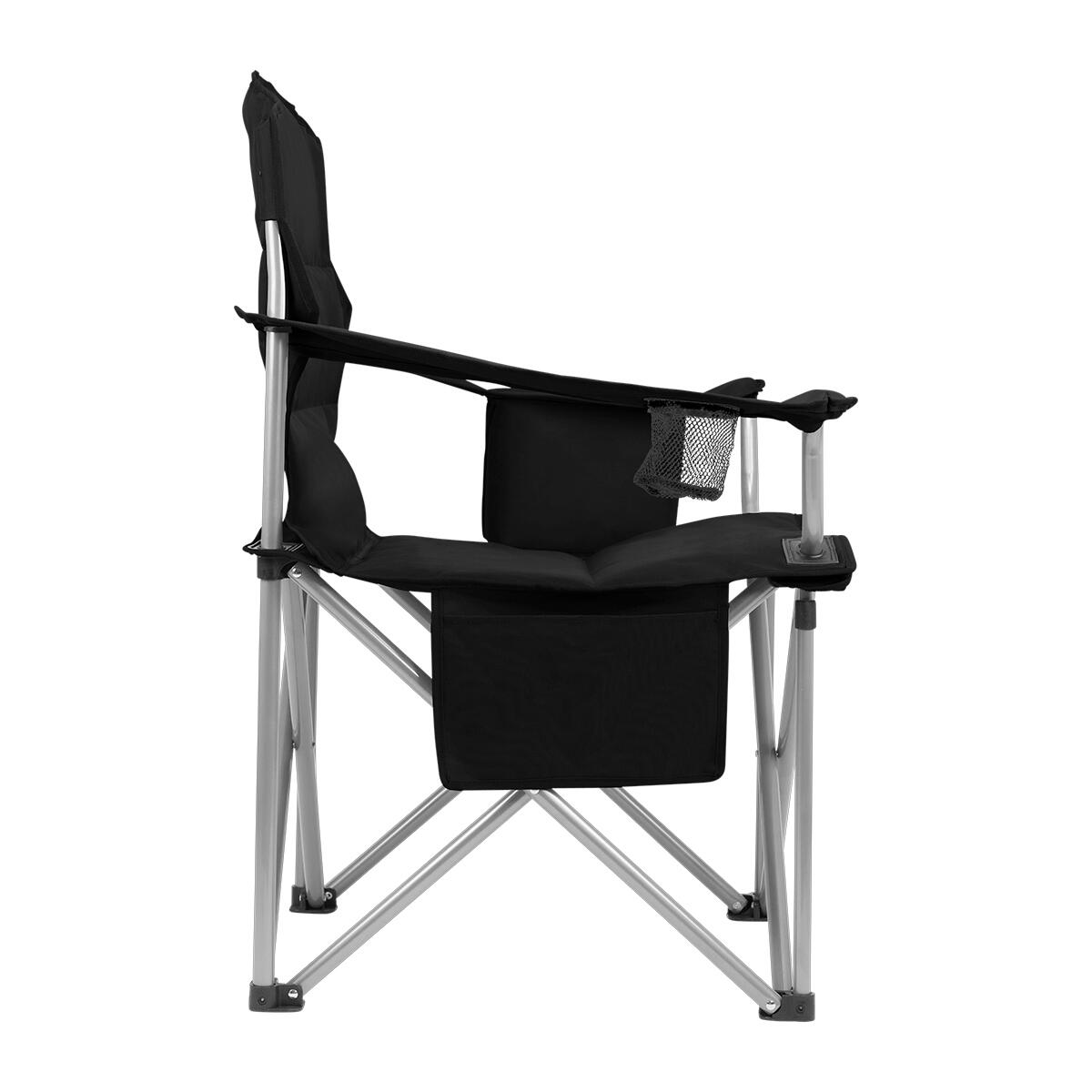 Campingstoel XL - opvouwbaar - 150kg draagvermogen - inclusief draagtas - zwart 3/5