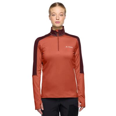 Felpa da donna Vaude Livigno Halfzip II tecnica per trekking e sport