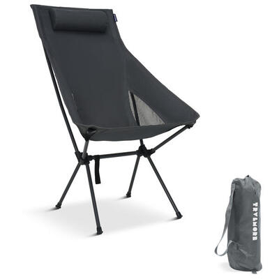Campingstoel - opvouwbaar - 120kg draagvermogen - inclusief draagtas - grijs