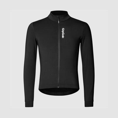Fietsshirt thermo lange mouwen ride gripgrab zwart - maat 2xl