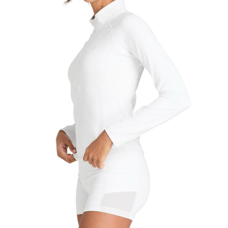 Sudadera Wilson Linha de Fundo Meio Zip Blanco Mujer 2/5