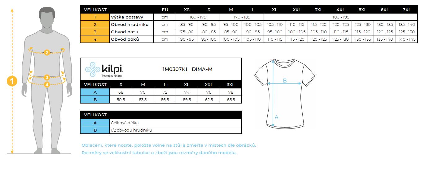 Maillot technique pour homme Kilpi DIMA-M 3/3