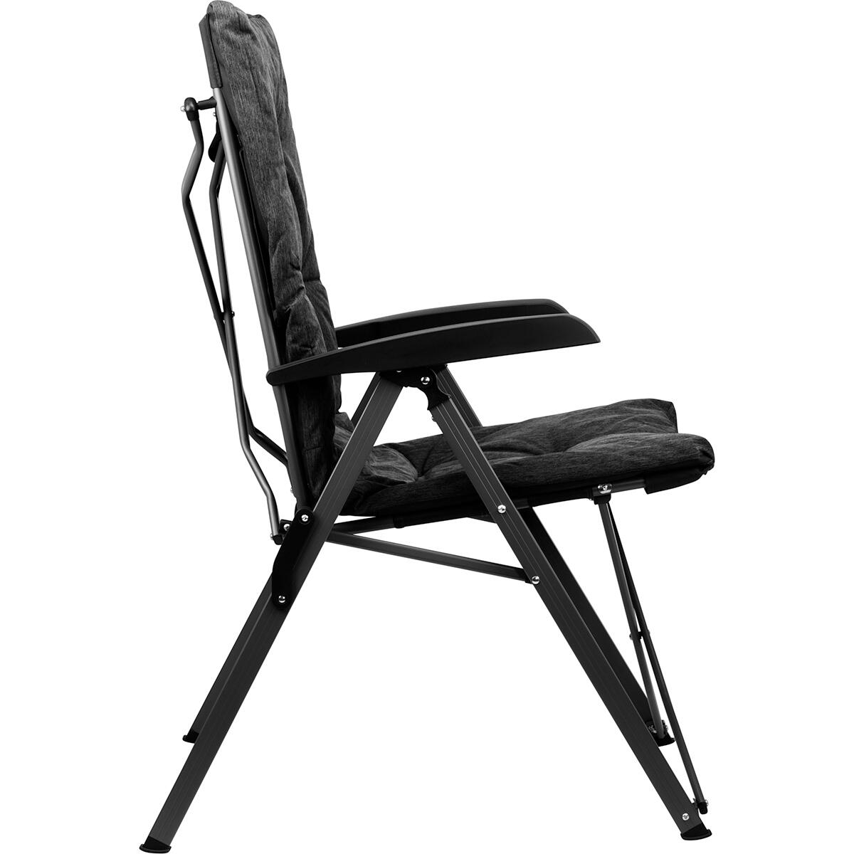 Campingstoel luxe - opvouwbaar - 150kg draagvermogen - zwart 3/6