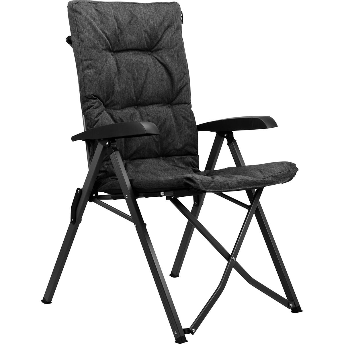 Campingstoel luxe - opvouwbaar - 150kg draagvermogen - zwart 2/6