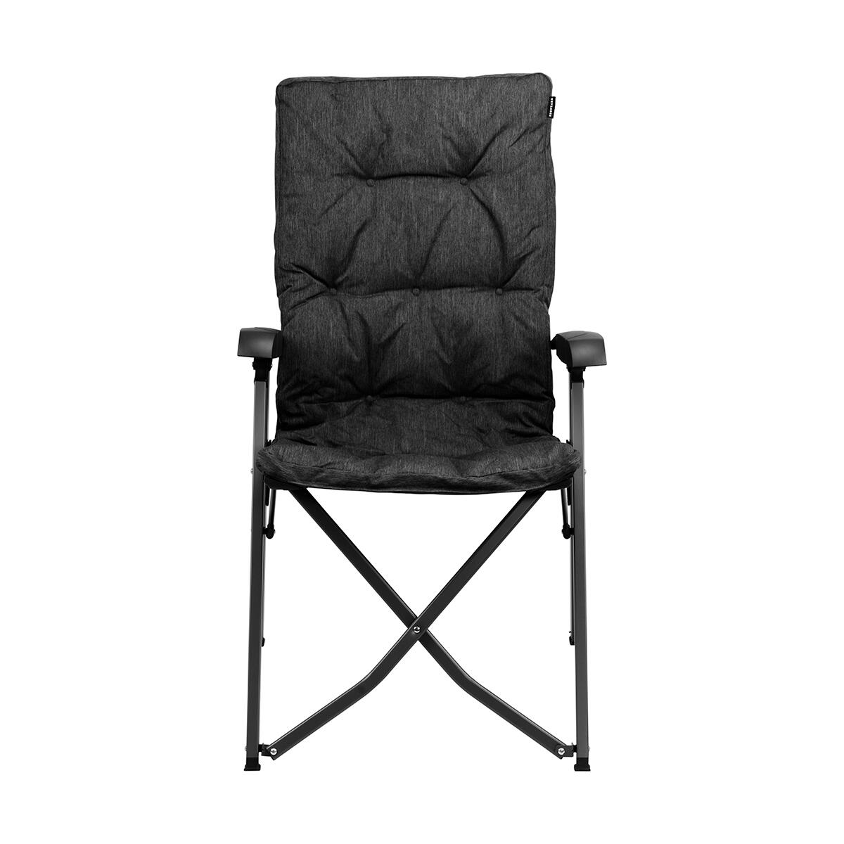 Campingstoel luxe - opvouwbaar - 150kg draagvermogen - zwart 5/6