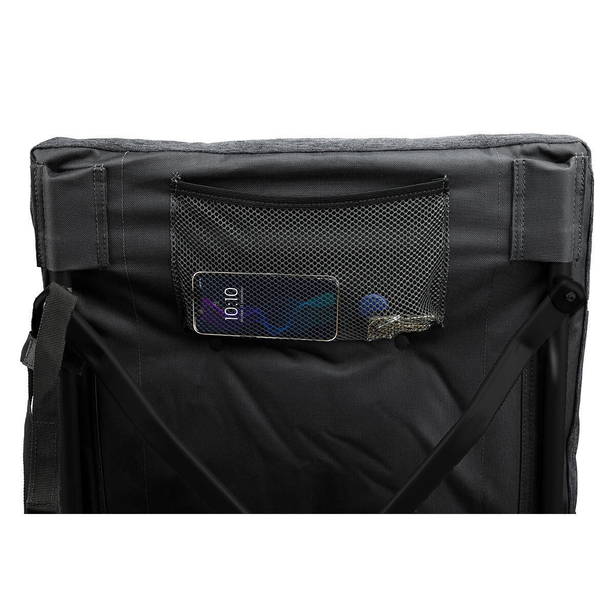 Campingstoel luxe - opvouwbaar - 150kg draagvermogen - zwart 6/6