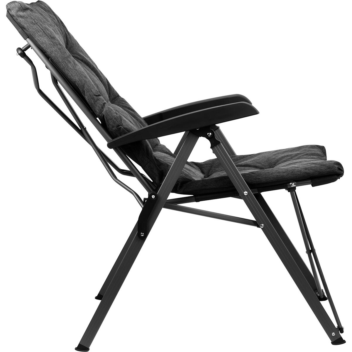 Campingstoel luxe - opvouwbaar - 150kg draagvermogen - zwart 4/6