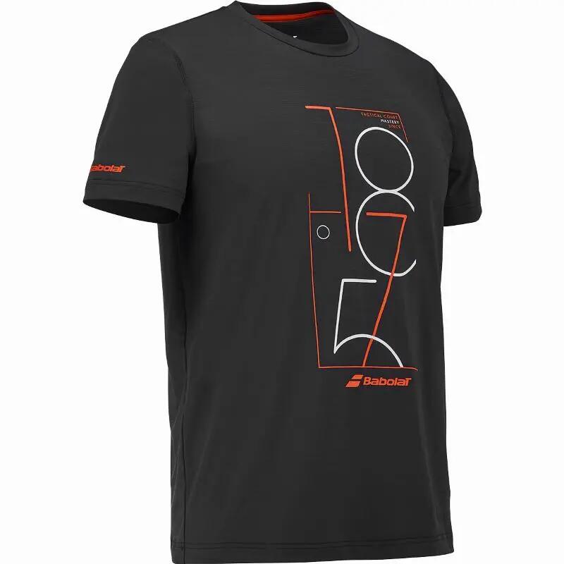 Camiseta Babolat Exercício Gráfico Negro 2/5