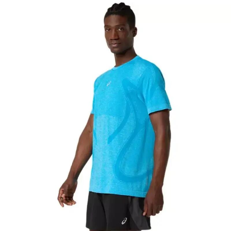 Camiseta Asics Road Seamless SS Top Azul Cielo 5/5