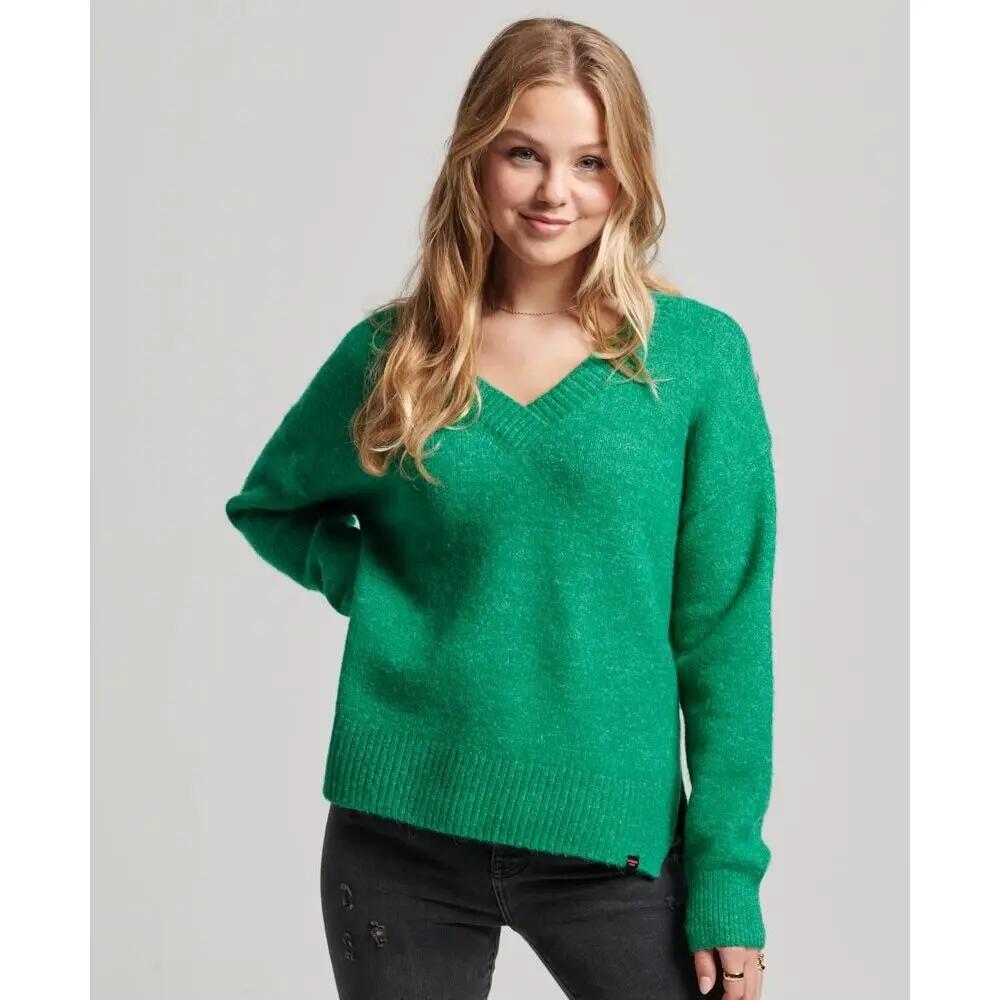 Maglione oversize da donna con scollo a V Superdry 2/5