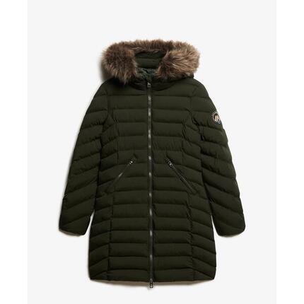 Daunenjacke mid Damen Superdry Fuji Faux Fur