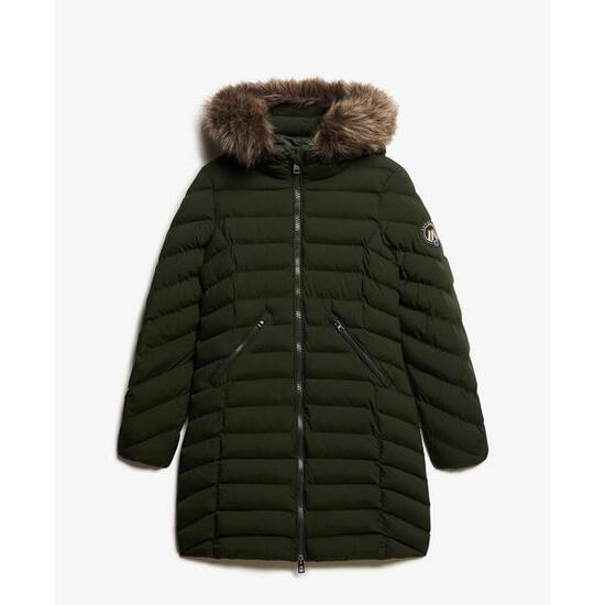 Daunenjacke mid Damen Superdry Fuji Faux Fur